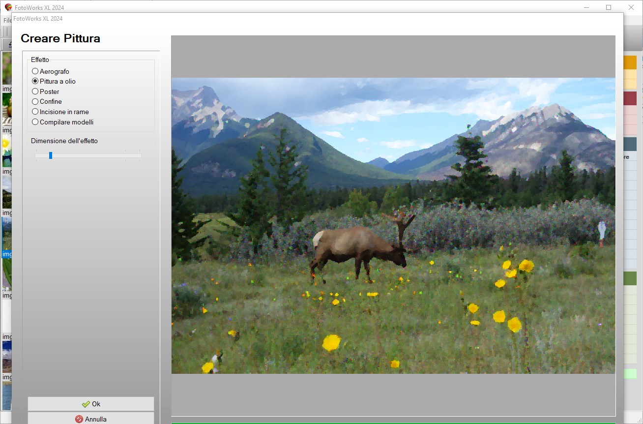 Modalita panorama programma per modificare foto